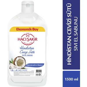 Hacı Şakir Hindistan Cevizi Sütü Nemlendirici Bakım Sıvı El Sabunu 1500 ml