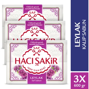 Hacı Şakir Leylak Saf Kalıp Sabun 4x150 gr x 3 Adet