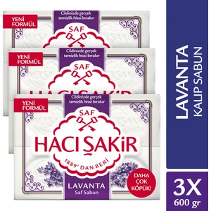 Hacı Şakir Lavanta Saf Kalıp Sabun 4x150 gr x 3 Adet