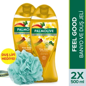 Aroma Sensations Feel Good İpeksi Banyo ve Duş Jeli 500 ml x 2 Adet + Duş Lifi