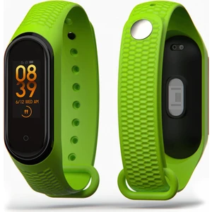 Balık Sırtı  Mi Band  3/4 Uyumlu Silikon Kordon Açık Yeşil
