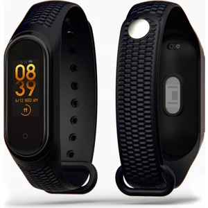 Mi Band 3/4 Uyumlu Desenli Kordon Siyah