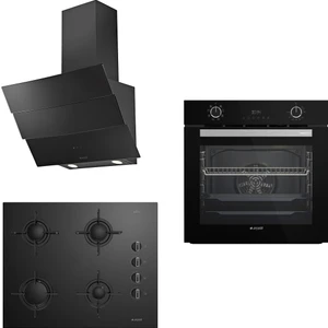 New Star Siyah Cam Ankastre Set ( P12YES-ARC -T 651ES - Afc 340 S)