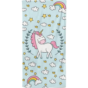 Unicorn Desenli Çocuk Plaj Havlusu, Banyo Havlusu
