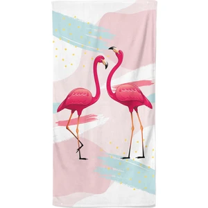 Flamingo Desenli Plaj Havlusu, Banyo Havlusu