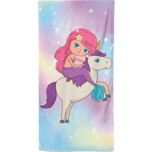 Unicorn Desenli Çocuk Plaj Havlusu, Banyo Havlusu