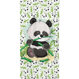 Panda Desenli Çocuk Plaj Havlusu, Banyo Havlusu