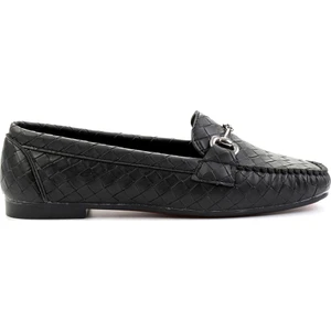 Siyah Örgü Kadın Loafer K01542030710