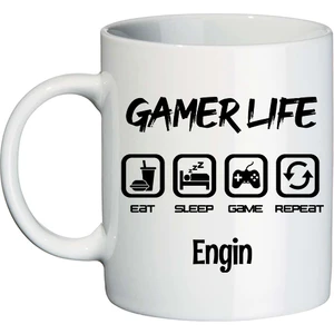 Gamer Life Oyuncuya Hediyelik Isimli Kupa Bardak