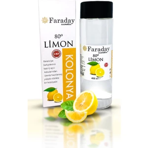Faraday Cosmetics Yüksek Nitelikli Limon Kolonyası - 80 Derece - 400 ml