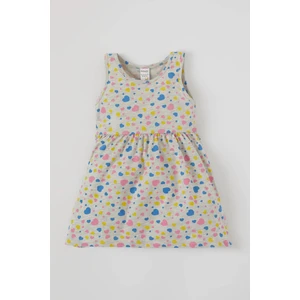 Defacto Kız Bebek Kalp Desenli Kolsuz Pamuklu Örme Elbise T6861A221SP