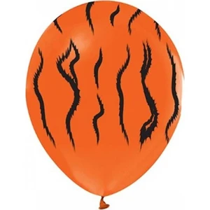 Safari Kaplan Desenli Turuncu Balon 10 Adet