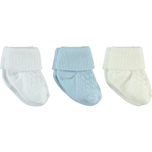 Baby Erkek Bebek 3'lü Çorap Set 0-6 Ay Mavi