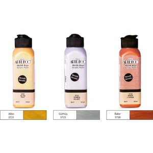 Metalik Akrilik Boya 140 ml 3'lü