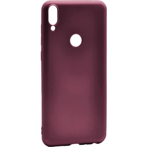 Hesaplı Dünya Asus Zenfone Max Pro M1 Kılıf Mat Renkli Esnek Silikon Mürdüm Renk Prm