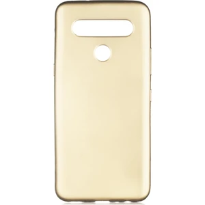 Hesaplı Dünya Lg K61 Kılıf Mat Renkli Esnek Silikon Gold Renk Prm