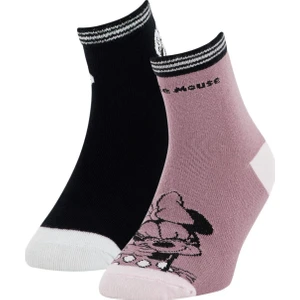 Defacto Kız Çocuk Minnie Mouse Lisanslı 2'li Soket Çorap T9566A621SP
