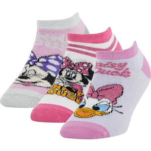 Kız Çocuk Minnie Mouse Lisanslı 3'lü Patik Çorap T9567A621SP