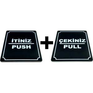 Itiniz Push Çekiniz Pull Takım 2 Adet Yönlendirme Tabela