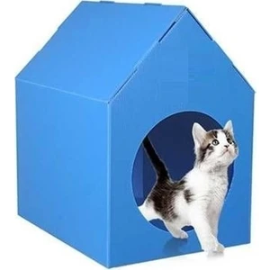 Plastik Kedi Evi Kedi Kulübesi Kedi Yuvası  Mavi