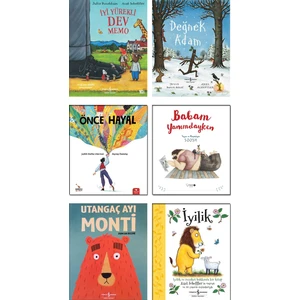 Önce Hayal - Babam Yanımdayken - Iyi Yürekli Dev Memo - Değnek Adam - Utangaç Ayı Monti - Iyilik - Çocuk Masalları 6 Kitap Set