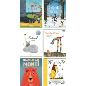 Frederick - Pezzettino - Iyi Yürekli Dev Memo - Değnek Adam - Utangaç Ayı Monti - Iyilik - Çocuk Masalları 6 Kitap Set