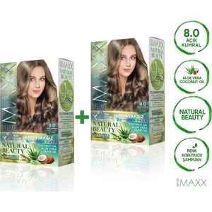 Maxx Deluxe Natural Beauty  8.0  Açık Kumral 2'li Set Boya