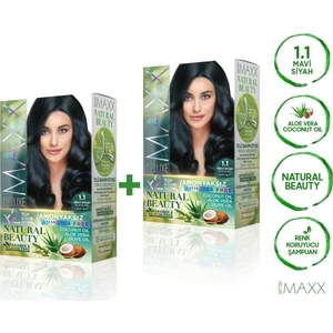 Maxx Deluxe Natural Beauty  1.1  Mavi Siyah 2'li Set Boya