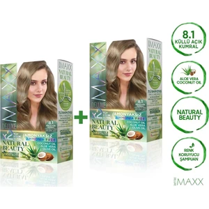 Maxx Deluxe Natural Beauty  8.1  Küllü Açık Kumral 2'li Set Boya