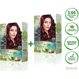 Maxx Deluxe Natural Beauty  3.66  Patlıcan Moru 2'li Set Boya
