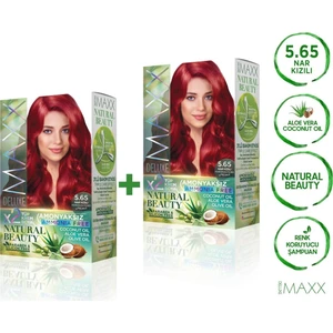 Maxx Deluxe Natural Beauty  5.65  Nar Kızılı 2'li Set Boya