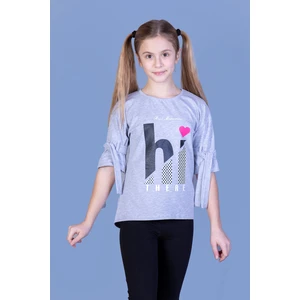 Toontoy Kids Toontoy Kız Çocuk Kolları Kemer Detaylı Hi Baskılı Tişört