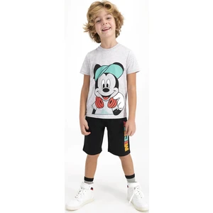 Mickey Mouse 4531 Erkek Çocuk Bermuda Şortlu Pijama Takım