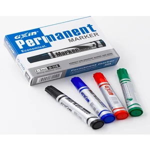 Gxın Yuvarlak Uç Permanent Marker Kırmızı 12'li