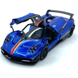 2016 Pagani Huayra Bc (Şeritli) - Çek Bırak 5inch. Lisanslı Model Araba, Oyuncak Araba 1:38