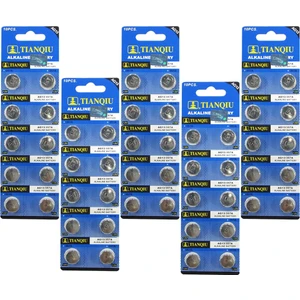 AG13 LR44H 357A A76 SR44SW 1.5 V 50'li 5 Kart Alkalin Pil