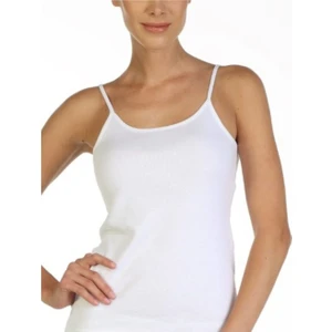 12 Adet Beyaz Renk Ribana Biyeli Ip Askılı Atlet