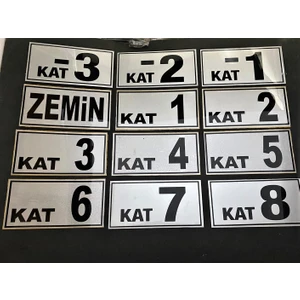 Kat Numarası 8X15CM Kendinden Yapışkanlı -3 Den 12 Ye