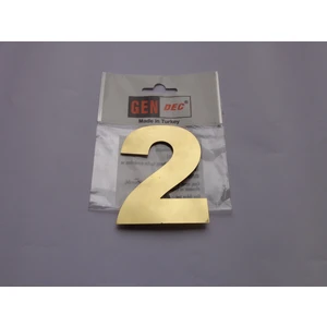 8 cm Altın Sarı Paslanmaz Metal No:2  Kapı Numarası ,villa ,birim No