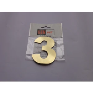 8 cm Altın Sarı Paslanmaz Metal No:3  Kapı Numarası ,villa ,birim No