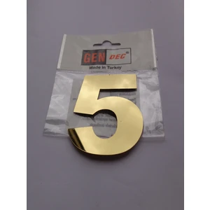 8 cm Altın Sarı Paslanmaz Metal No:5  Kapı Numarası ,villa ,birim No