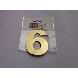 8 cm Altın Sarı Paslanmaz Metal No:6  Kapı Numarası ,villa ,birim No