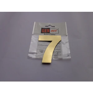 8 cm Altın Sarı Paslanmaz Metal No:7  Kapı Numarası ,villa ,birim No