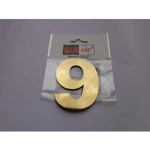 8 cm Altın Sarı Paslanmaz Metal No:9  Kapı Numarası ,villa ,birim No