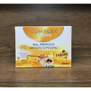 Complex Drops Bal, Propolis, Arı Sütü & Polenli Ekstraktlı Bitkisel Pastil 24 Drops