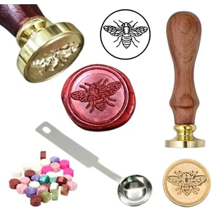 Mektup Damga Mühürü Bal Arısı + 30 Mühür Mumu + Eritme Kaşığı