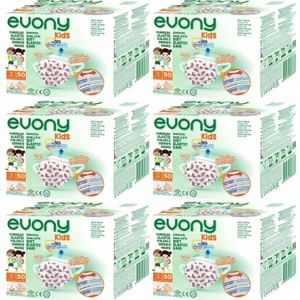 Evony 3 Katlı Filtreli Burun Telli Cerrahi Maske  Çoçuklar Için 300'lü Set Yumuşak Kulaklı