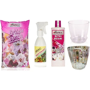 Gül Çiçek Sarayı Orkide Büyük Set, Delikli Orkide Saksısı, Orkide Ilacı, Orkide Vitamini Besini, Orkide Saksısı, Orkide Toprağı