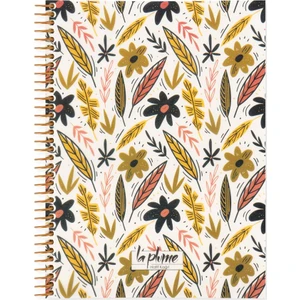 Keskin Color Çizgili Defter La Plume Flowers 17 x 22 cm Sarı