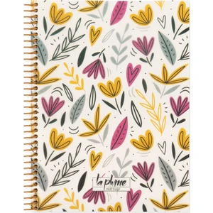 Keskin Color Kareli Defter La Plume Flowers 17 x 22 cm Pembe